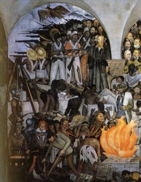 ディエゴ・リベラ Painting - メキシコの歴史 1935 4 共産主義 ディエゴ・リベラ